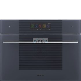   SMEG KOMPAKT OMNICHEF HÁROM AZ EGYBEN SÜTŐ, Linea design, Galileo, 45 cm, nagy TFT, neptune szürke üveg