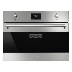   SMEG KOMPAKT MIKROHULLÁMÚ SÜTŐ, Classica design, Galileo, 45 cm, CS LCD, inox
