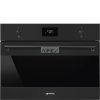 SMEG KOMPAKT KOMBINÁLT MIKROHULLÁMÚ SÜTŐ, Classica design, Galileo, 45 cm, CS LCD, matt fekete