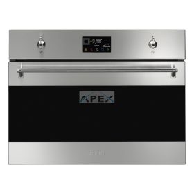   SMEG KOMPAKT KOMBINÁLT MIKROHULLÁMÚ SÜTŐ, Classica design, Galileo, 45 cm, ES LCD, inox