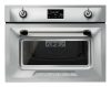 SMEG KOMPAKT KOMBINÁLT MIKROHULLÁMÚ SÜTŐ, Victoria design, Galileo, 45 cm, ES LCD, inox