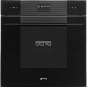   SMEG HŐLÉGKEVERÉSES SÜTŐ, Linea design, Galileo, 60 cm, ES LCD, mélyfekete üveg