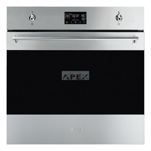 SMEG KOMBINÁLT PIROLITIKUS GŐZSÜTŐ, Classica design, Galileo, 60 cm, ES LCD, inox