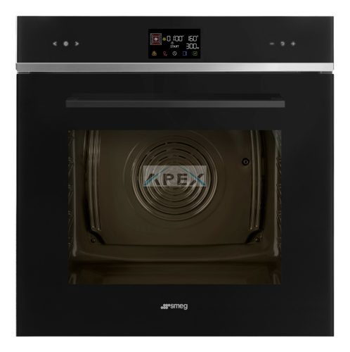 SMEG KOMBINÁLT MIKROHULLÁMÚ SÜTŐ, Selezione design, Galileo, 60 cm, ES LCD, fekete üveg