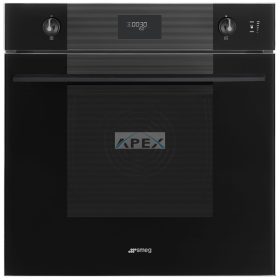   SMEG PIROLITIKUS KOMBINÁLT SÜTŐ, GŐZFUNKCIÓVAL, Linea design, Galileo, 60 cm, CS LCD, mélyfekete üveg