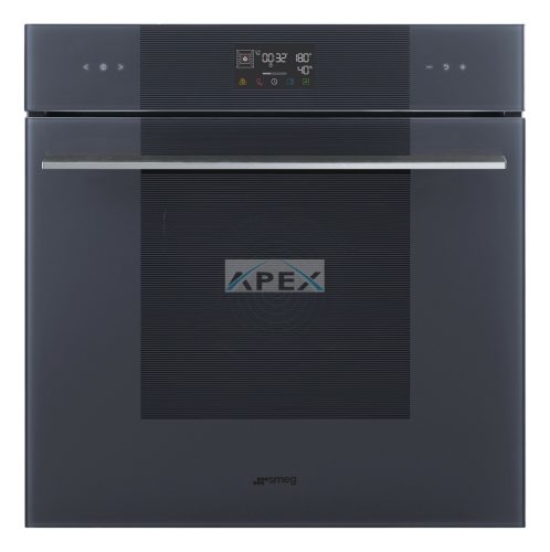 SMEG PIROLITIKUS KOMBINÁLT SÜTŐ, GŐZFUNKCIÓVAL, Linea design, Galileo, 60 cm, ES LCD, neptune szürke üveg