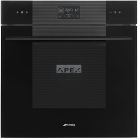  SMEG PIROLITIKUS HŐLÉGKEVERÉSES SÜTŐ, Linea design, Galileo, 60 cm, ES LCD, mélyfekete üveg