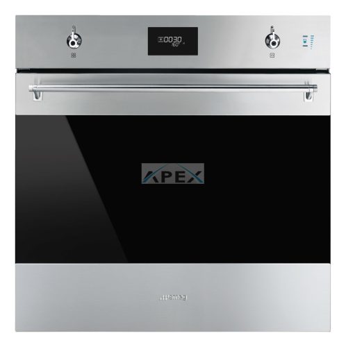 SMEG KOMBINÁLT PIROLITIKUS SÜTŐ, GŐZFUNKCIÓVAL, Classica design, Galileo, 60 cm, CS LCD, inox