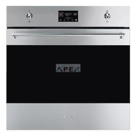   SMEG PIROLITIKUS HŐLÉGKEVERÉSES SÜTŐ, Classica design, Galileo, 60 cm, ES LCD, inox