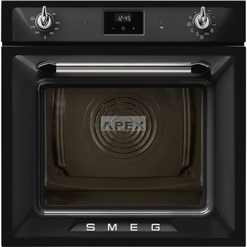 SMEG PIROLITIKUS HŐLÉGKEVERÉSES SÜTŐ, Victoria design, Galileo, 60 cm, ES LCD, fekete