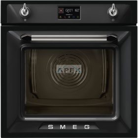   SMEG KOMBINÁLT PIROLITIKUS SÜTŐ, GŐZFUNKCIÓVAL, Victoria design, Galileo, 60 cm, ES LCD, fekete