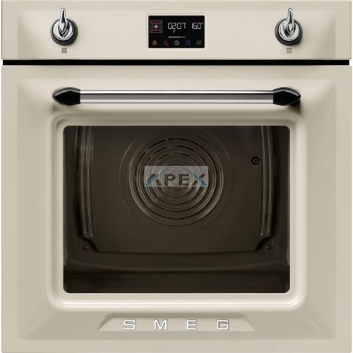 SMEG KOMBINÁLT PIROLITIKUS SÜTŐ, GŐZFUNKCIÓVAL, Victoria design, Galileo, 60 cm, ES LCD, bézs