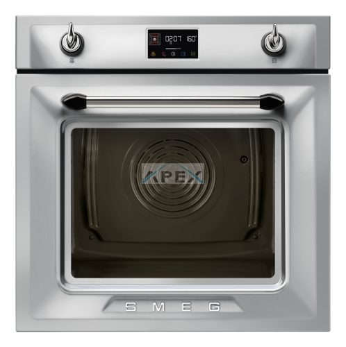 SMEG KOMBINÁLT PIROLITIKUS SÜTŐ, GŐZFUNKCIÓVAL, Victoria design, Galileo, 60 cm, ES LCD, inox