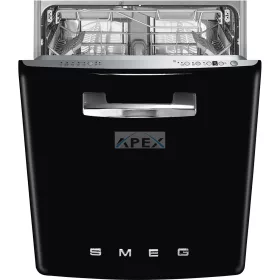   SMEG BEÉPÍTHETŐ MOSOGATÓGÉP, retro, 60 cm, 13 teríték, 10 funkció, 7 hőmérséklet, fekete front