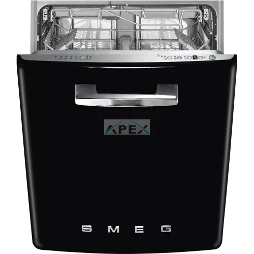 SMEG BEÉPÍTHETŐ MOSOGATÓGÉP, retro, 60 cm, 13 teríték, 10 funkció, 7 hőmérséklet, fekete front