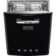 SMEG BEÉPÍTHETŐ MOSOGATÓGÉP, retro, 60 cm, 13 teríték, 10 funkció, 7 hőmérséklet, fekete front