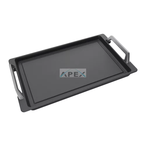 SMEG GRILL LAP, univerzális-, indukciós-, gáz-, kerámia főzőlapokhoz, sima, tapadásmentes felület, 410 x 240 mm