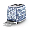 SMEG KENYÉRPIRÍTÓ, retro, 2 szeletes, D&G Blu Mediterraneo kollekció