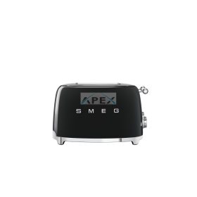 SMEG KENYÉRPIRÍTÓ, retro, 2x2 szeletes, fekete