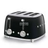 SMEG KENYÉRPIRÍTÓ, retro, 2x2 szeletes, fekete