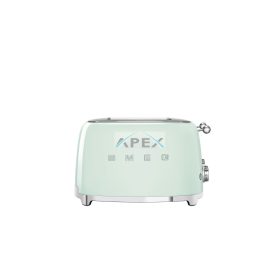 SMEG KENYÉRPIRÍTÓ, retro, 2x2 szeletes, világoszöld