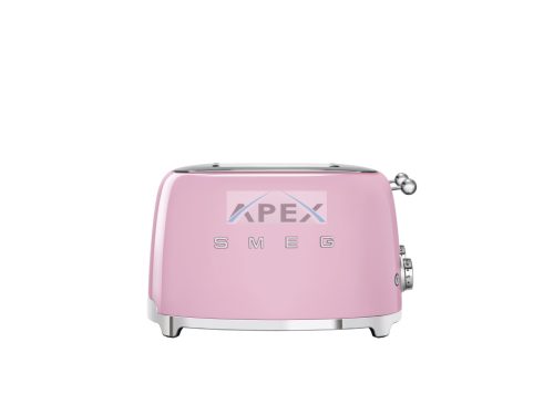 SMEG KENYÉRPIRÍTÓ, retro, 2x2 szeletes, rózsaszín