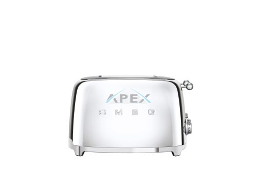 SMEG KENYÉRPIRÍTÓ, retro, 2x2 szeletes, króm