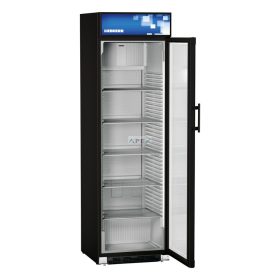   LIEBHERR FKDv 4213 Comfort fekete Hűtőkészülék az árusítási bemutatóhoz, keringőlevegő hűtéssel