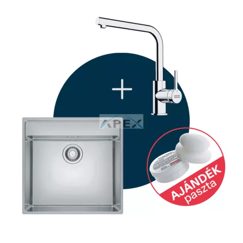 FRANKE Maris MRX 210-50 TL mosogató és csaptelep LINA L szett + Ajándék többfunkciós paszta (FR1301184)