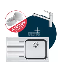   FRANKE Smart SRX 611-86 LB balos mosogató és csaptelep ORBIT DOCCIA szett + Ajándék többfunkciós paszta (FR1301188)