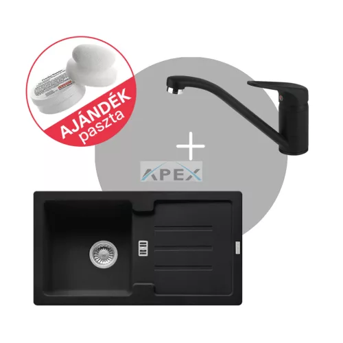 FRANKE Strata STG 614-78 mosogató és csaptelep NOVARA PLUS szett + Ajándék többfunkciós paszta (FR1301196)