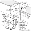 BOSCH HBG7541B1 Serie | 8 Beépíthető sütő 60 x 60 cm Fekete