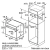BOSCH HBG7541B1 Serie | 8 Beépíthető sütő 60 x 60 cm Fekete