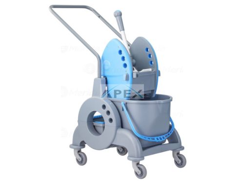 MERIDA HFV001 Felmosó kocsi, 1 vödrös 15L, 8L-es tálcával, kék préssel, tolókarral