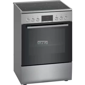   BOSCH HKR39C250 Serie | 4 Szabadonálló üvegkerámia tűzhely, Szálcsiszolt acél