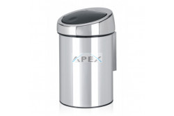 Merida Hulladékgyűjtő, 3L, falra szerelhető, rozsdamentes, polírozott, TouchBin