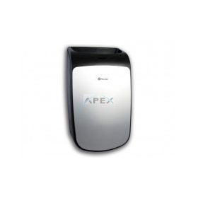   Merida Hulladékgyűjtő, 25L, falra szerelhető, fekete ABS műanyag, fém dekor előlap