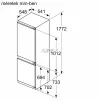 NEFF KI7867FE0 N 50 Beépíthető, alulfagyasztós hűtő-fagyasztó kombináció 177.2 x 54.1 cm Lapos zsanér