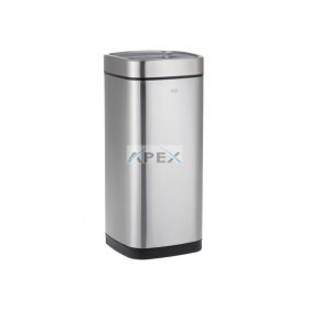   MERIDA KIM102 Hulladékgyűjtő, 35L, kivehető műanyag vödörrel, rozsdamentes, szálcsiszolt, "OPEN"