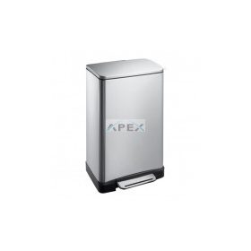   Merida Hulladékgyűjtő, 40L szögletes 'CUBE' Rozsdamentes, Szálcsiszolt