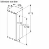 BOSCH KIR81ADC0 Serie | 6, Beépíthető hűtőkészülék, 177.5 x 56 cm, Soft close lapos zsanérral KIR81ADC0