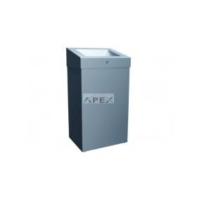   Merida Hulladékgyűjtő, 45L, falra szerelhető, rozsdamentes, szálcsiszolt, nyitott