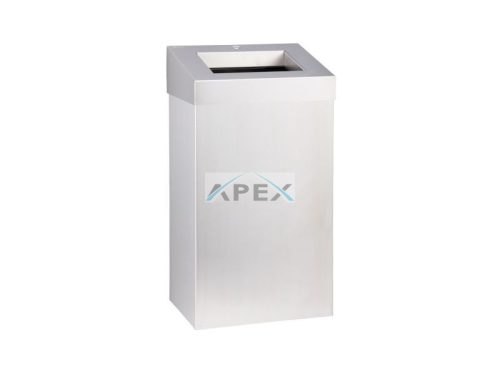 MERIDA KSM178 Hulladékgyűjtő, 45L, falra szerelhető, rozsdamentes, AFP, ujjlenyomatmentes bevonattal, nyitott