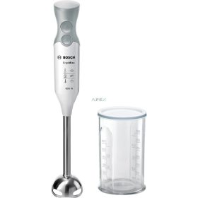   BOSCH MSM66110 ErgoMixx botmixer - 600 W - 4-szárnyú kés - nemesacél szár - turbo gomb - mixerkehely - fehér/szürke