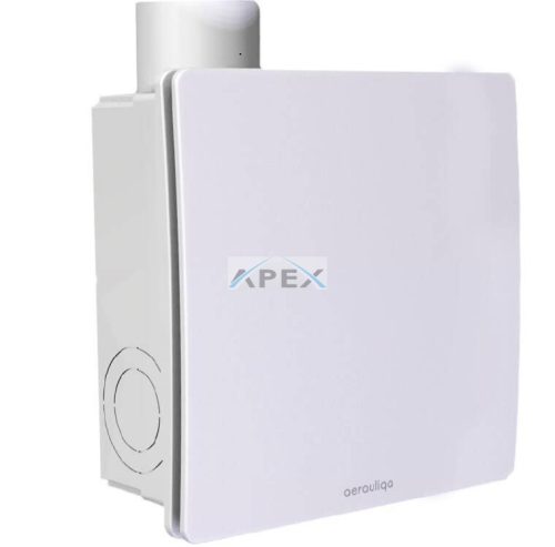Aerauliqa QXD-80T ventilátor, magas nyomásértékkel, utószellőztető funkcióval, beépített pillangószeleppel, WC csésze elszívásához