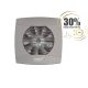 Cata UC-10 Timer Silver ventilátor utószellőztető funkcióval, pillangószeleppel, szürke