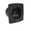 Cata UC-10 Timer fekete ventilátor utószellőztető funkcióval, pillangószeleppel