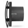 Cata UC-10 Silentis Hygro fekete ventilátor utószellőztető és páraérzékelő funkcióval, fordulatszám állítási lehetőséggel, dekoratív előlappal, pillangószeleppel