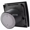 Cata UC-10 Silentis Hygro fekete ventilátor utószellőztető és páraérzékelő funkcióval, fordulatszám állítási lehetőséggel, dekoratív előlappal, pillangószeleppel