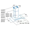 CATA - Páraelszívó C-GLASS 900 LED - Inox + Ardes fritőz 1D30